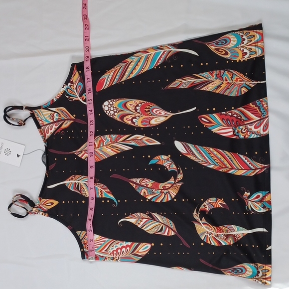 Medium LOVEU.DEAR BLACK MULTI Blouson Tank Top - Picture 7 of 9